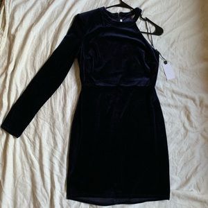 ASTR one shoulder velvet dress!